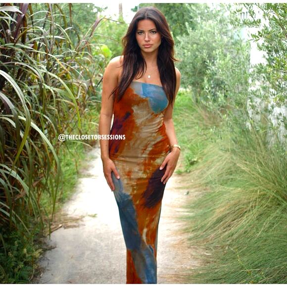 ZARA Multicolor Strapless Fitted Midi Dress NWT | Mesh Tulle | Size M - Picture 8 of 16